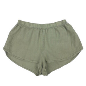 MATE the Label 100% Linen Shorts Olive Minimal Granola Girl VSCO Beachy Boho